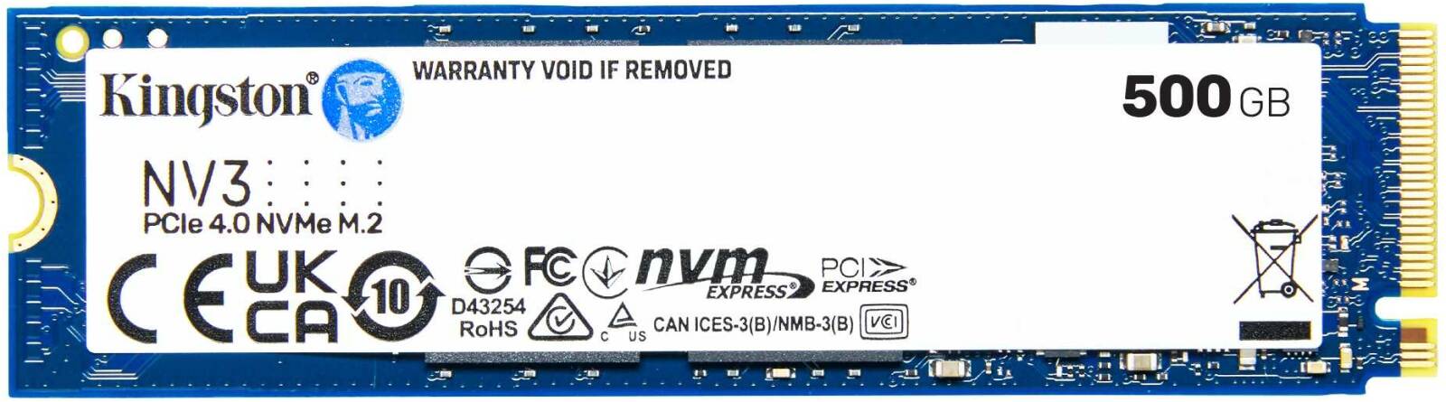 Kingston NV3 500GB NVMe SSD Gen4 Upto 5000Mb/s-SNV3S/500G Kingston NV3 500GB NVMe SSD Gen4 Upto 5000Mb/s-SNV3S/500G
